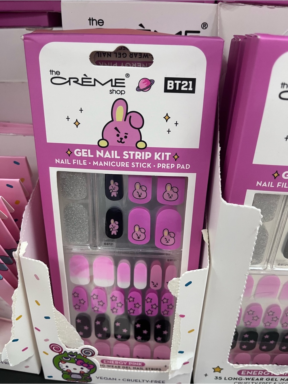 BT21 x The Crème Shop RJ Gel Nail Strip Kit - Pink White Gold - Picture 4 of 4